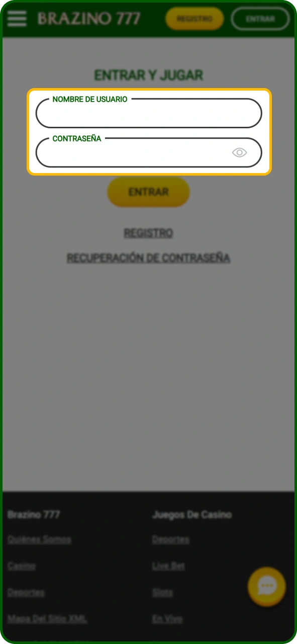 Iniciá sesión o registrate en Brazino777 para comenzar tu jugada Aviator.